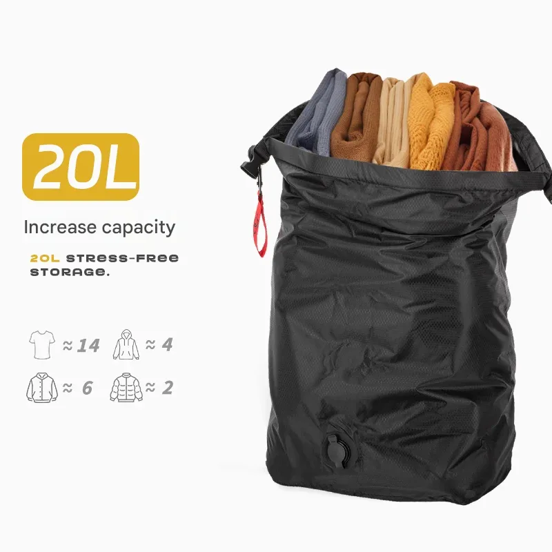 sac de rangement à compression sous vide, portable, grande capacité, étanche, sac à bagages, sac à vêtements, anti-poussière, voyage d'affaires