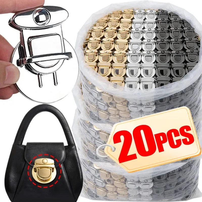20 pièces Fermoirs à pression métalliques pour sacs à main, portefeuilles et sacs fourre-tout, pour artisanat DIY
