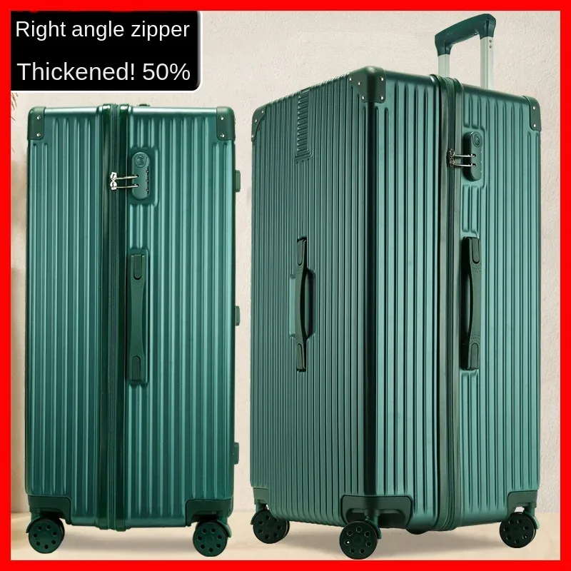 valise de voyage épaisse pour bagages unisexe extra large de 60/100 pouces, avec serrure tsa de grande capacité, boîtier de chariot, cadre en aluminium à fermeture éclair