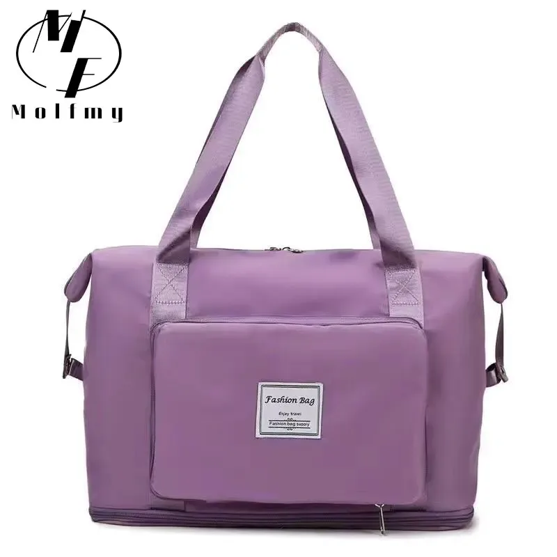 Sac de voyage pliable pour femmes, grande capacité, Portable, rangement de maternité, courtes distances, voyage, natation, Fitness, sac à main