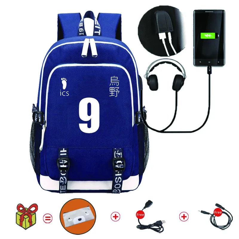 sac à dos anime volleyball junior pour adultes, cartable manga, sac pour ordinateur portable étanche, grande capacité pour voyager, 03 bookbags