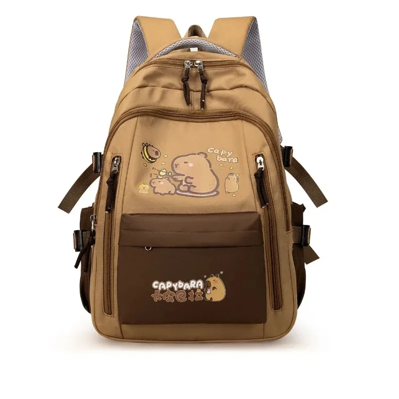 capybara école sac à dos adolescents filles sacs d'école ensemble sac à dos décontracté enfants 3 pièces livre sac kawaii enfants cartable voyage sac à dos