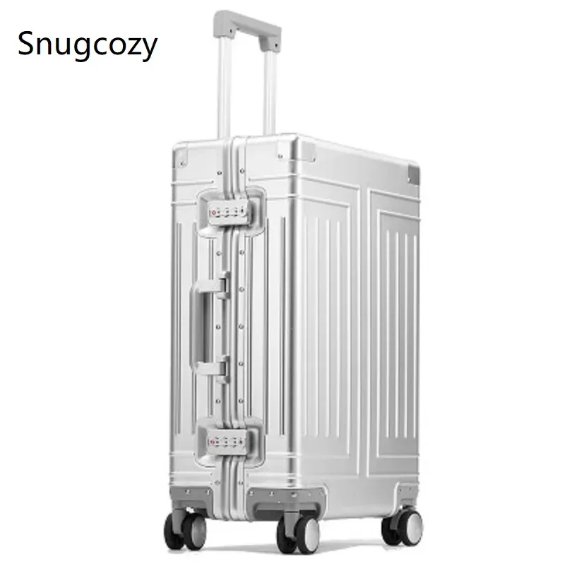 valise à roulettes snugcozy de haute qualité, 100 % aluminium-magnésium, idéale pour les voyages, parfaite pou
