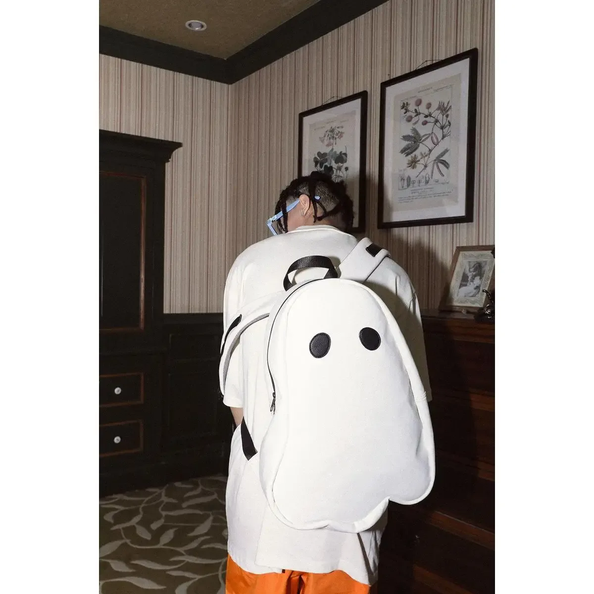 sac à dos mesurost halloween, sac souple monochrome en pu, sac à dos haute capacité, style de rue, mode européenne et américaine, unisexe