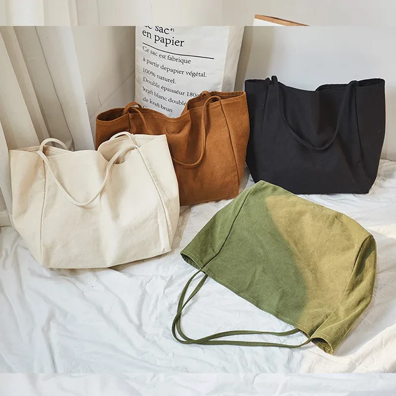 grand sac de shopping en toile pour femmes, fourre-tout solide réutilisable, extra large, sac à main d'épicerie, sacs à bandoulière écologiques pour dames, bourse en tissu épais