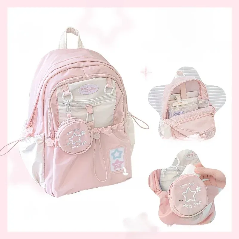 sac à dos coréen pour fille, sac d'école mignon, grand sac de voyage féminin, sac initié au lycée, mode étudiante, ficelle de proximité douce, nouveau