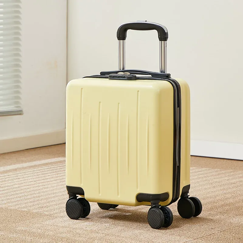 valise de voyage unisexe à roulettes pc, 14 pouces, haute qualité, à la mode, abs, mini valise d'embarquement, petite main, lu