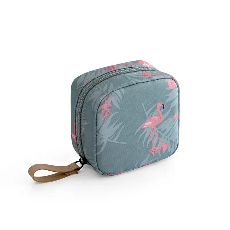 1pc mini sac cosmétique flamant couleur unie voyage trousse de toilette cactus beauté maquillage sac organisateur pour femmes pochette de maquillage