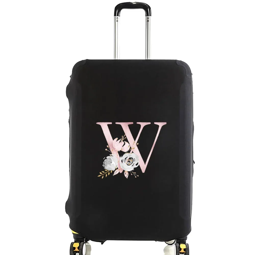 valise à bagages valise housse de protection rose fleur lettre nom motif voyage élastique bagages housse anti-poussière appliquer 18-28 valise