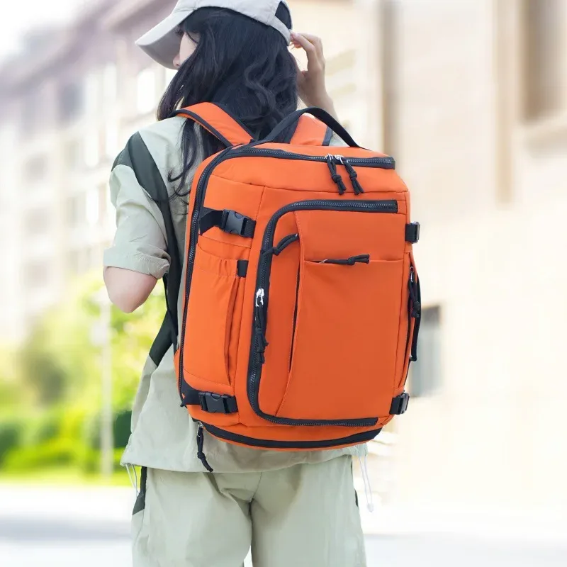 sac de sport grande capacité avec compartiment à chaussures indépendant, sac à dos de voyage pour affaires en tissu oxford, unisexe