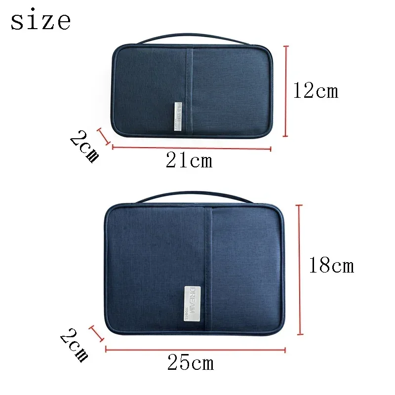 sac organisateur de documents familial imperméable, housse porte-passeport multifonction pour hommes et femmes, pochette d'accessoires de voyage essentiels
