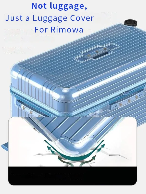 juste de protection rimowa essential trunk plus, housse de bagage transparente, applicable à rimowa, 31/33"