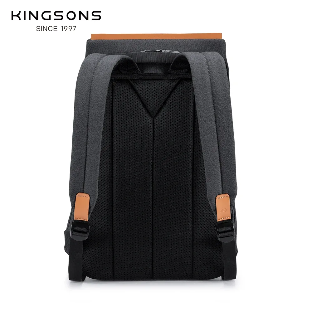 kingsons 180 °   sac à dos fin pour ordinateur portable, pour hommes et femmes, 15,6 pouces, antivol, imperméable, avec port usb, léger, pour affaires