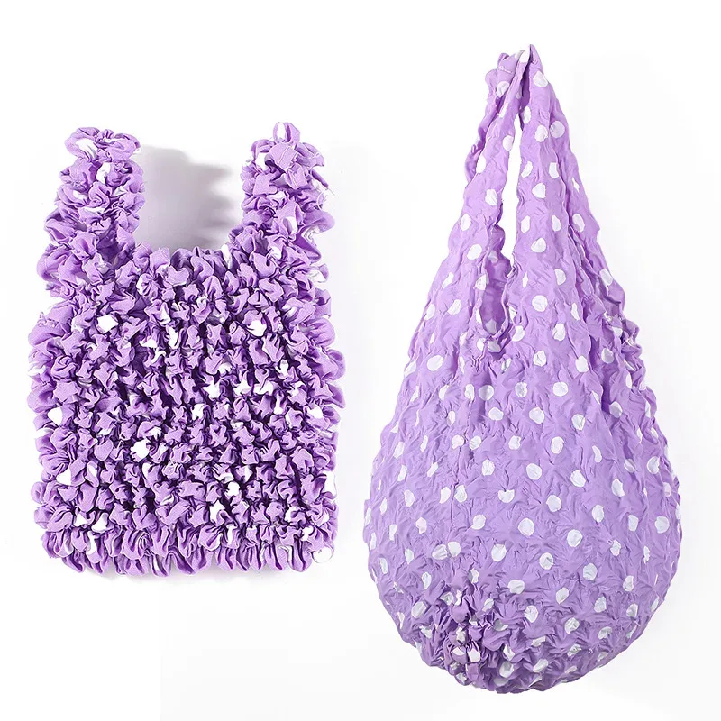 nouveau sac fourre-tout élastique réutilisable mini 1 pièce, grande capacité, sac à bandoulière portable, sac de rangement