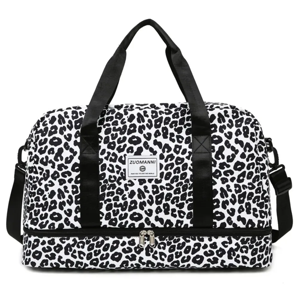 sac de voyage de grande capacité à la mode avec imprimé animal, sac de week-end en nylon, sac de voyage imperméable, sac à main, sac de sport, sac de gym