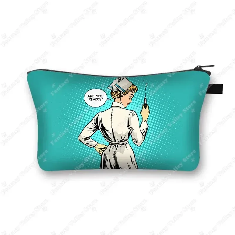 étui à cosmétiques pour médecin et infirmière, stéthoscope médical, seringue, trousse de toilette, organisateur, sacs à cosmétiques pour femmes, trousse de maquillage pour hôpital ecg