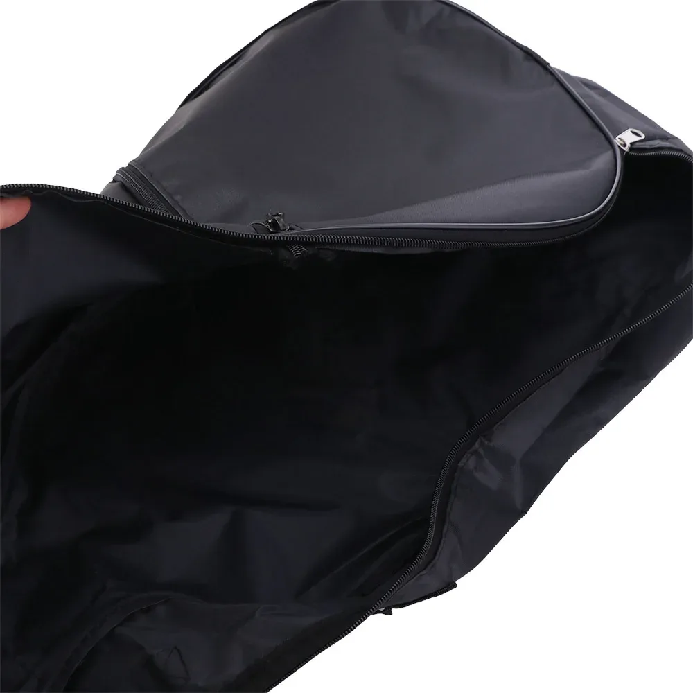 sac de guitare antichoc à sangle réglable, sac à dos de guitare en tissu oxford noir, sac à bandoulière simple imperméable avec fermeture éclair et poignée