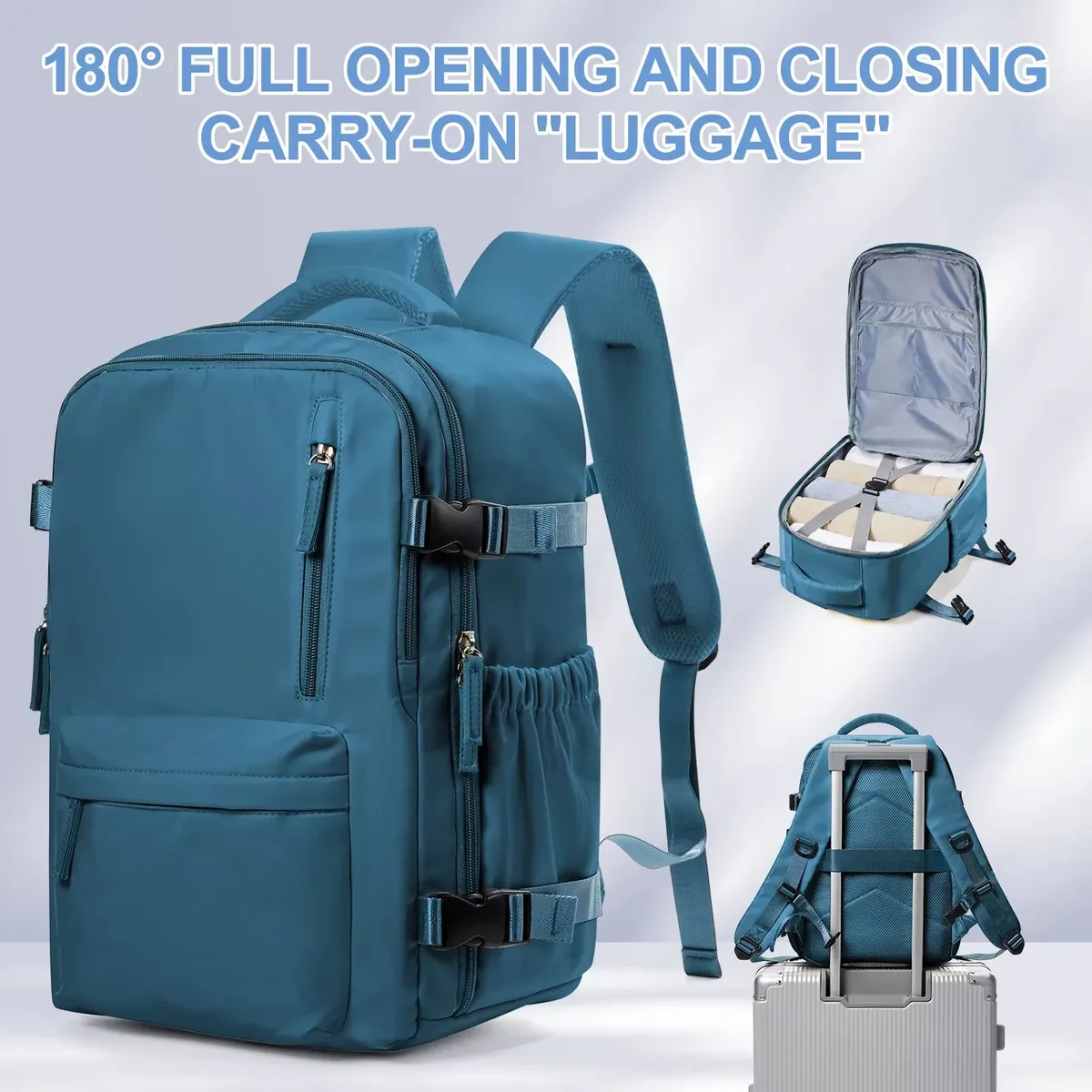 sac à dos de voyage en nylon de haute qualité pour femmes, grande capacité, sacs à dos de cabine pour ryanair, sac à dos pour ordinateur portable d'affaires pour hommes.