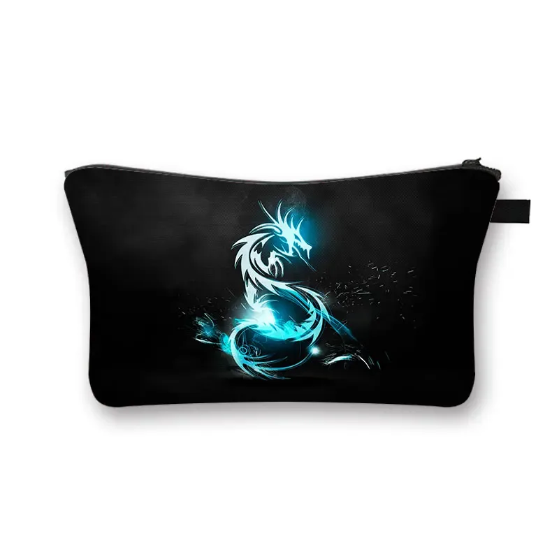trousse à cosmétiques japonaise koi fish crane pour femmes, trousse de maquillage harajuku, sac de beauté pour filles, trousse de toilette cosmétique hip hop, dragon asiatique