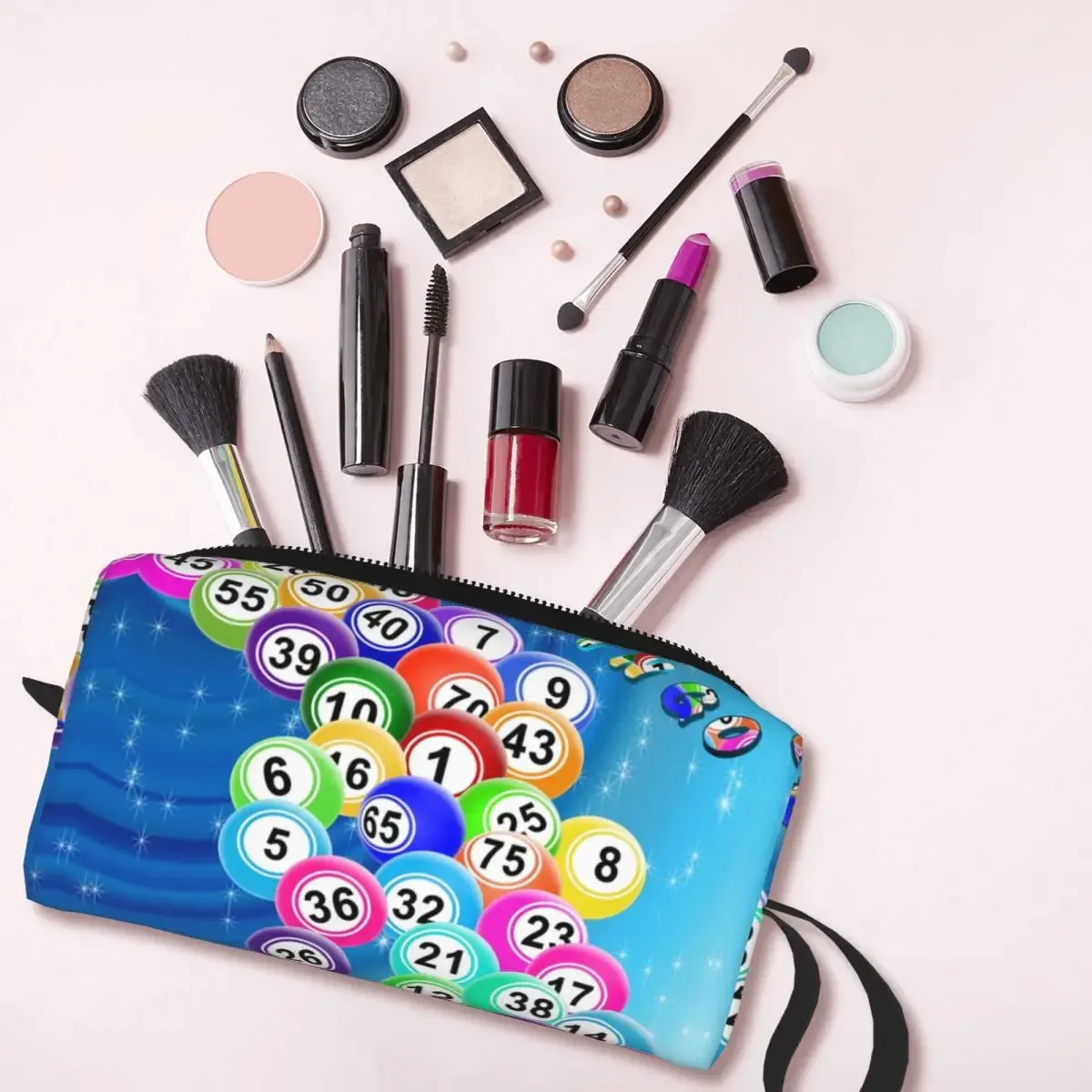 trousse de toilette personnalisée, trousse de voyage, bingo iktoilette, papier kawaii, jeu de maquillage, cosmétique, boîte de rangement de miles pour femme