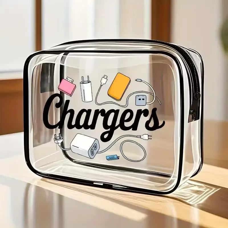 1 pièce trousse de maquillage transparente grande capacité en pvc, pochette de toilette de voyage à fermeture éclair, organiseur de cosmétiques, étui de rangement transparent, cadeau pour femme