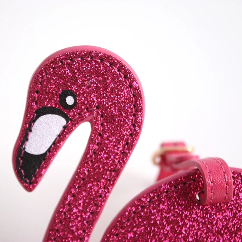 étiquette de bagage créative au design flamant rose, pour voyage, style moderne, accessoires de bagages de haute qualité, étiquette de valise d'embarquement, 1 pièce