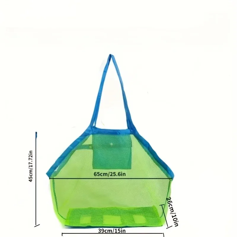 sac de plage portable anti-sable pour enfants, filet de rangement pour jouets de plage, serviettes, sacs de rangement imperméables de grande capacité pour jouets d'extérieur