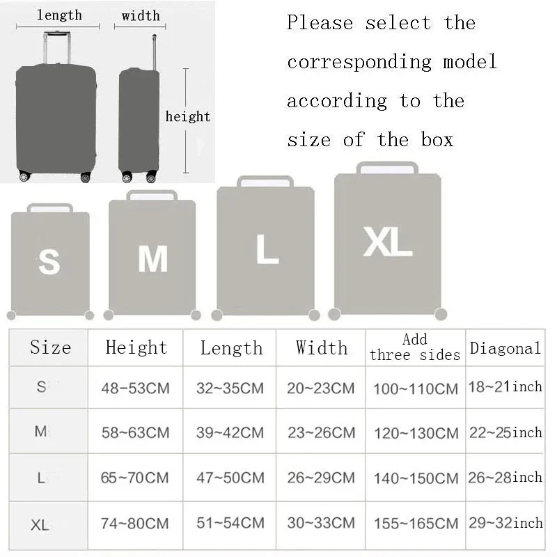 juste anti-poussière pour valise à roulettes, housse de bagage élastique, accessoires de voyage, mode, hw707, 18-32 pouces