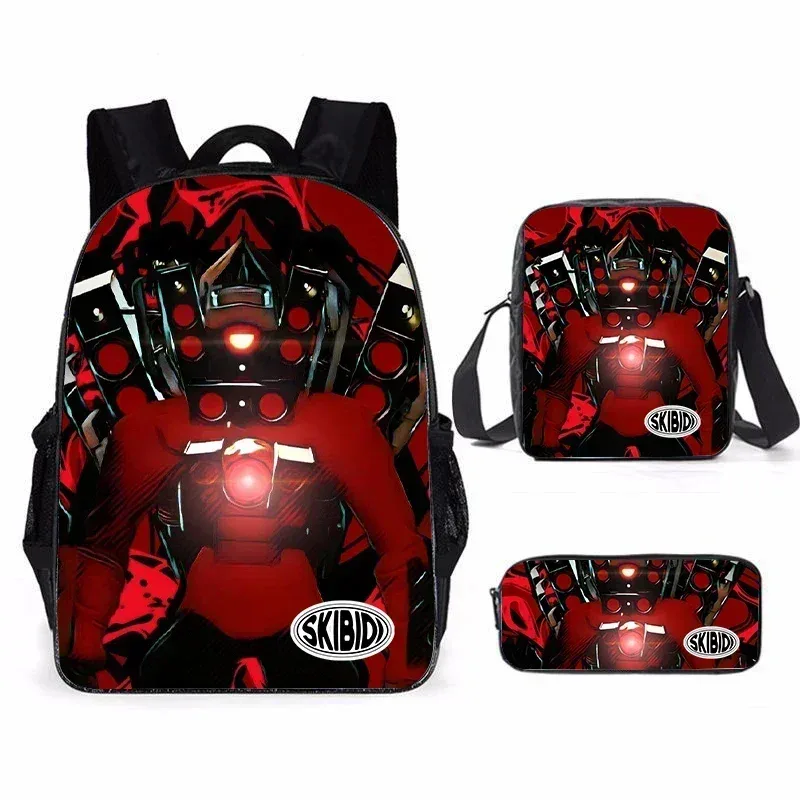 skibidi toilette titan speakerman sac à dos pour enfants garçon sac d'école pour adolescents sac à dos anime voyage sac à dos sac à crayons