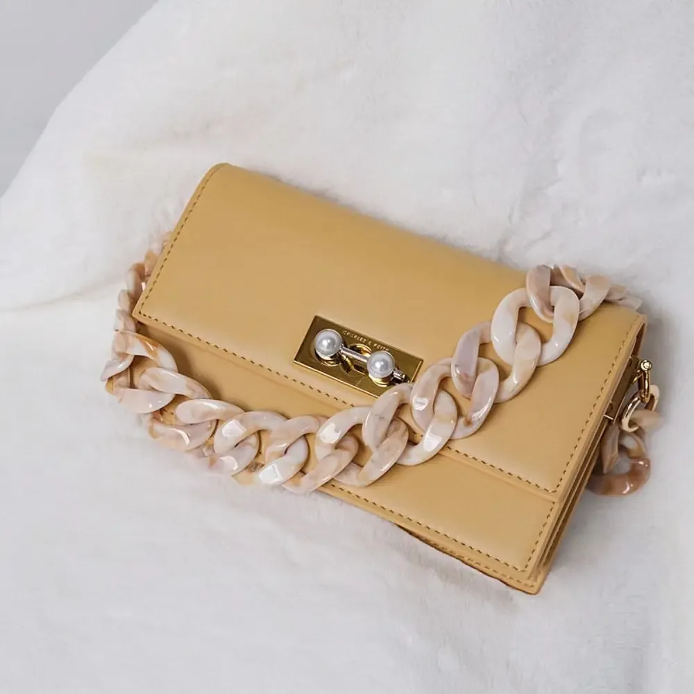 chaînes de sac en résine acrylique de luxe pour accessoires de sacs à main, ceintures, chaînes de sac à bandoulière et sangles de sac à main