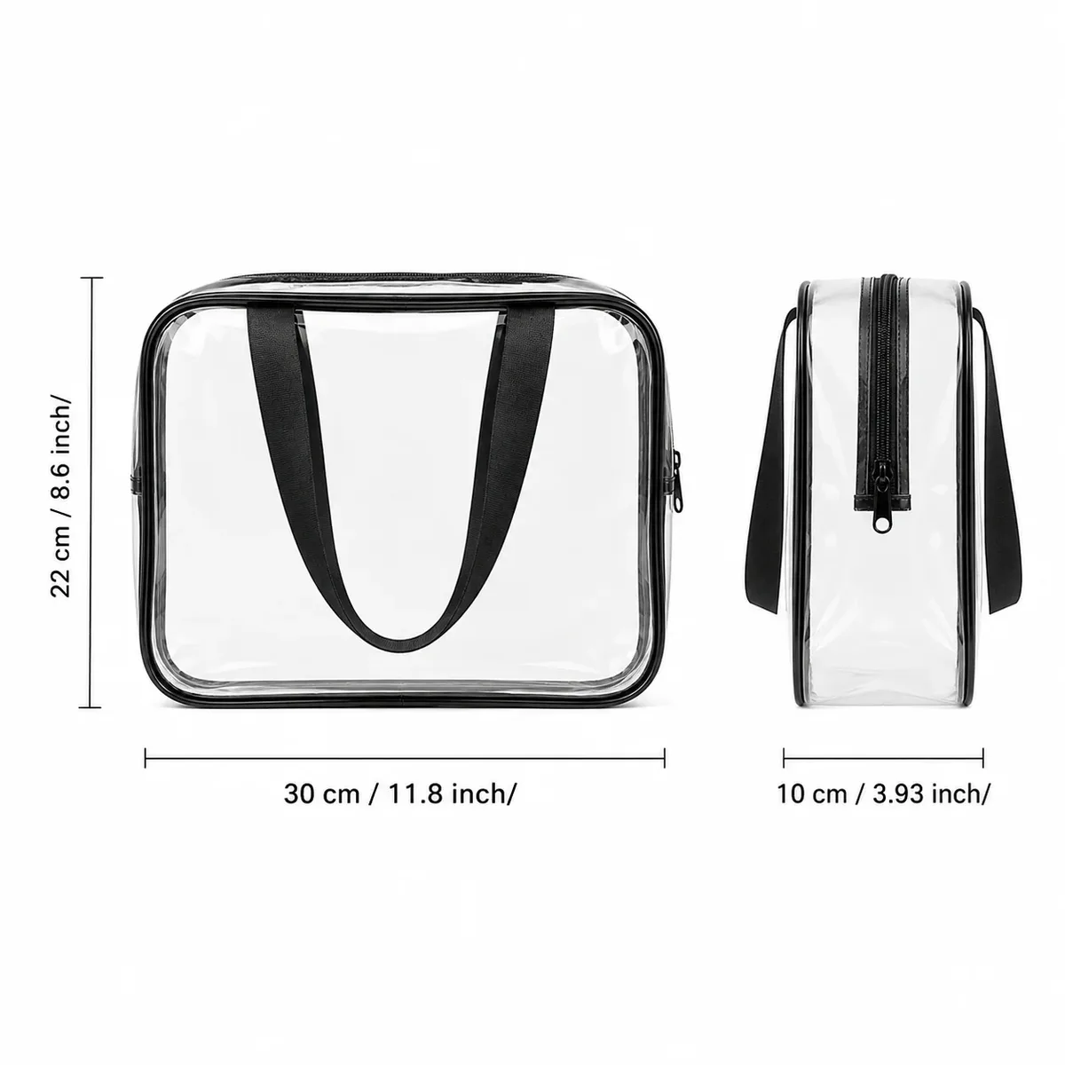 grande trousse de toilette transparente en pvc imperméable, organiseur de voyage avec poignées pour femmes, rangement pour salle de bain et plage
