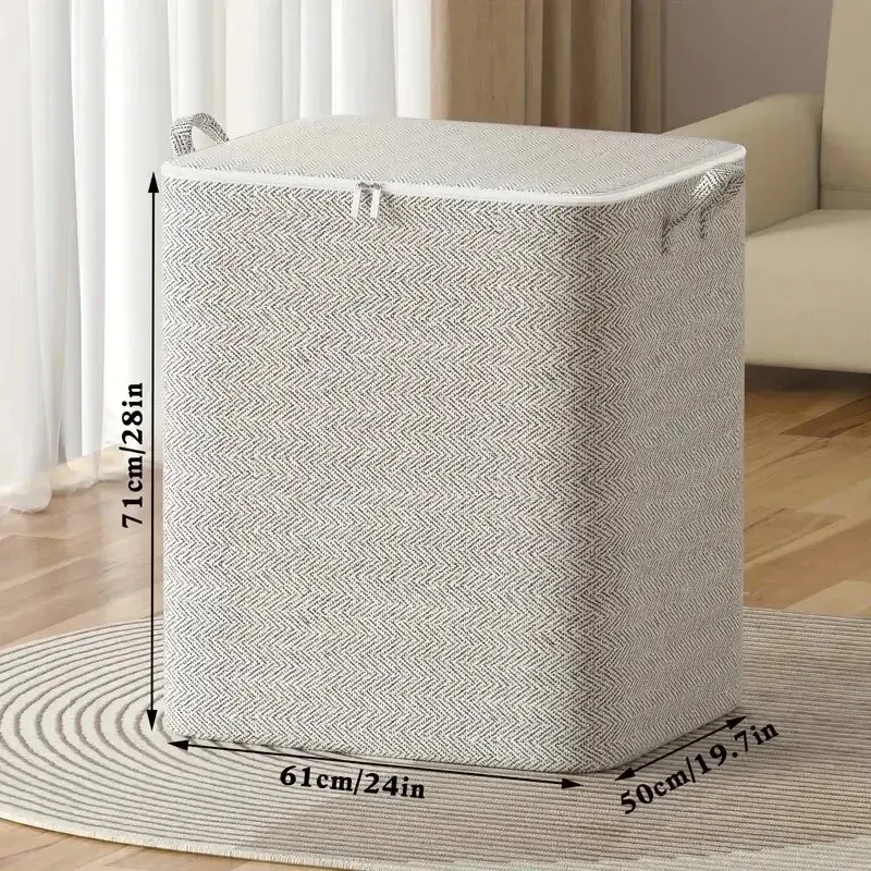 sac de rangement domestique de grande capacité, en matériau non tissé, organisateur de placard, peut être utilisé pour les couettes, les vêtements, les jouets, 1 pièce