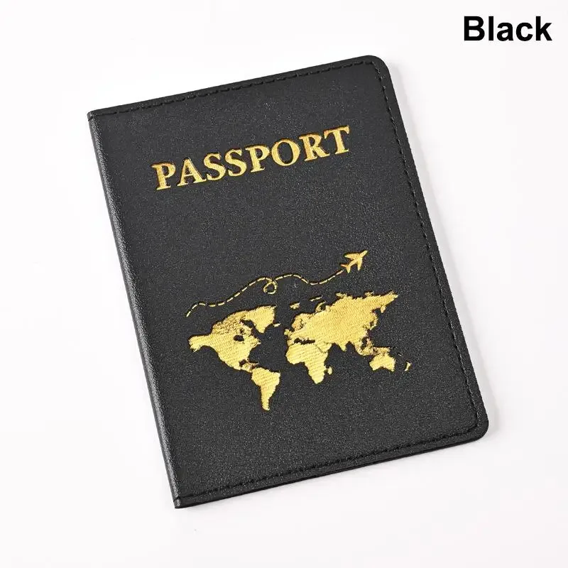 porte-passeport en cuir pu pour femmes, porte-billets, porte-cartes, sac de protection pour cartes, pochette multifonction pour cartes, pochette d'identité pour couples, 1 pièce
