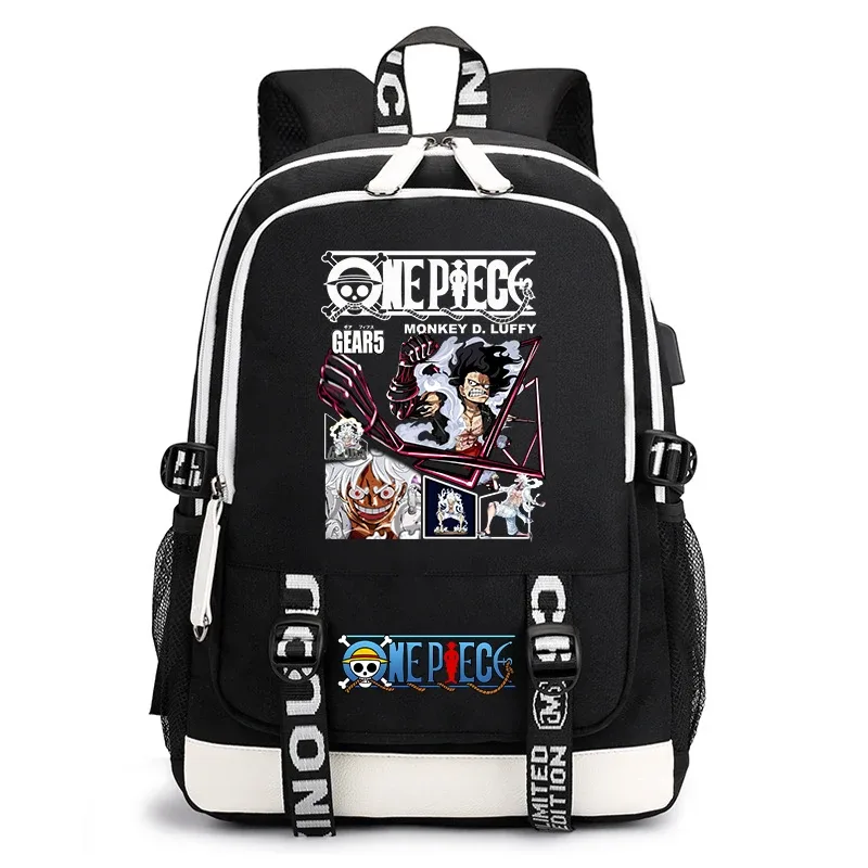 sac à dos d'étudiant imprimé one piece luffy, sac à dos décontracté pour garçons et filles, sac d'école léger, sac à dos de voyage