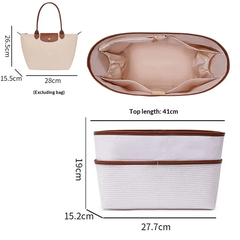 organisateur de sac pour sac fourre-tout longchamp, pour ranger un ordinateur portable de 11 à 14 pouces, une bouteille d'eau, facile à retrouver, support de sac durable, accessoires pour sac