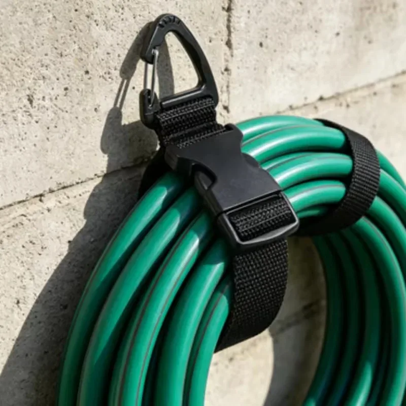 lot de 5 organiseurs de câbles extensibles robustes et réglables avec verrouillage à boucle tri-axe, support de câble en pp noir durable pour garage