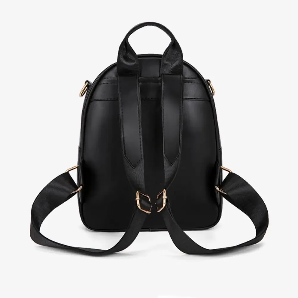 petit sac à dos carré en cuir pu, simple et tendance, sacs d'école décontractés en pu, grande capacité, mini sacs de luxe légers pour femmes, voyage quotidien