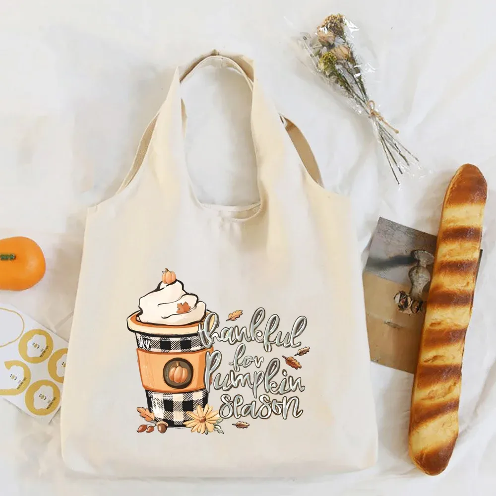 sac à bandoulière imprimé pumpkin spice & jesus christ, automne, thanksgiving, halloween, sacs en toile, sac à main fourre-tout festif, cadeau pour elle