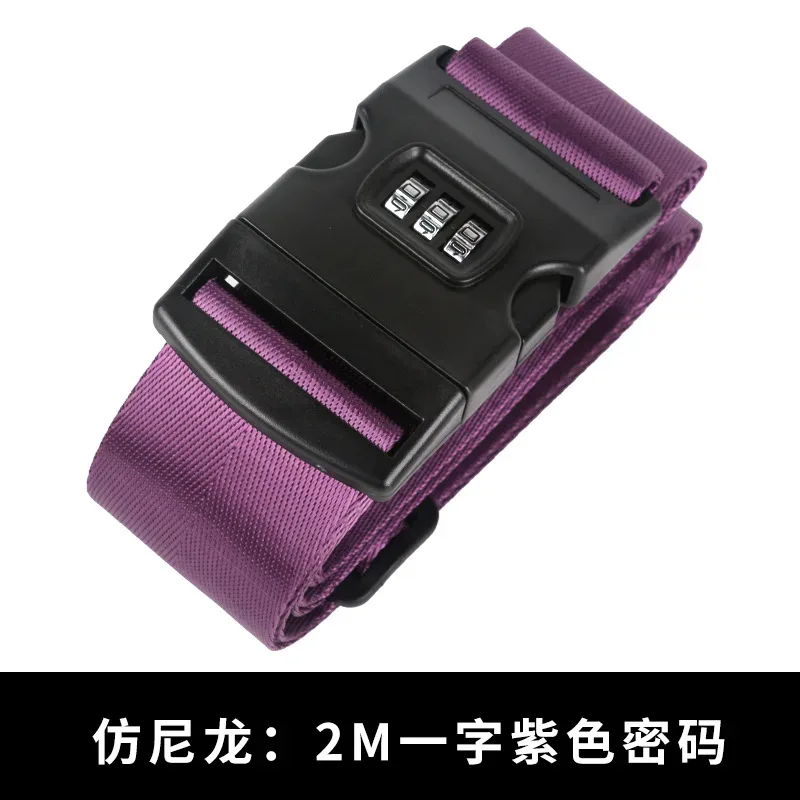 sangle de bagage en nylon épaissi avec cadenas tsa à combinaison, ceinture de fixation réglable pour sac de voyage et bagage à main