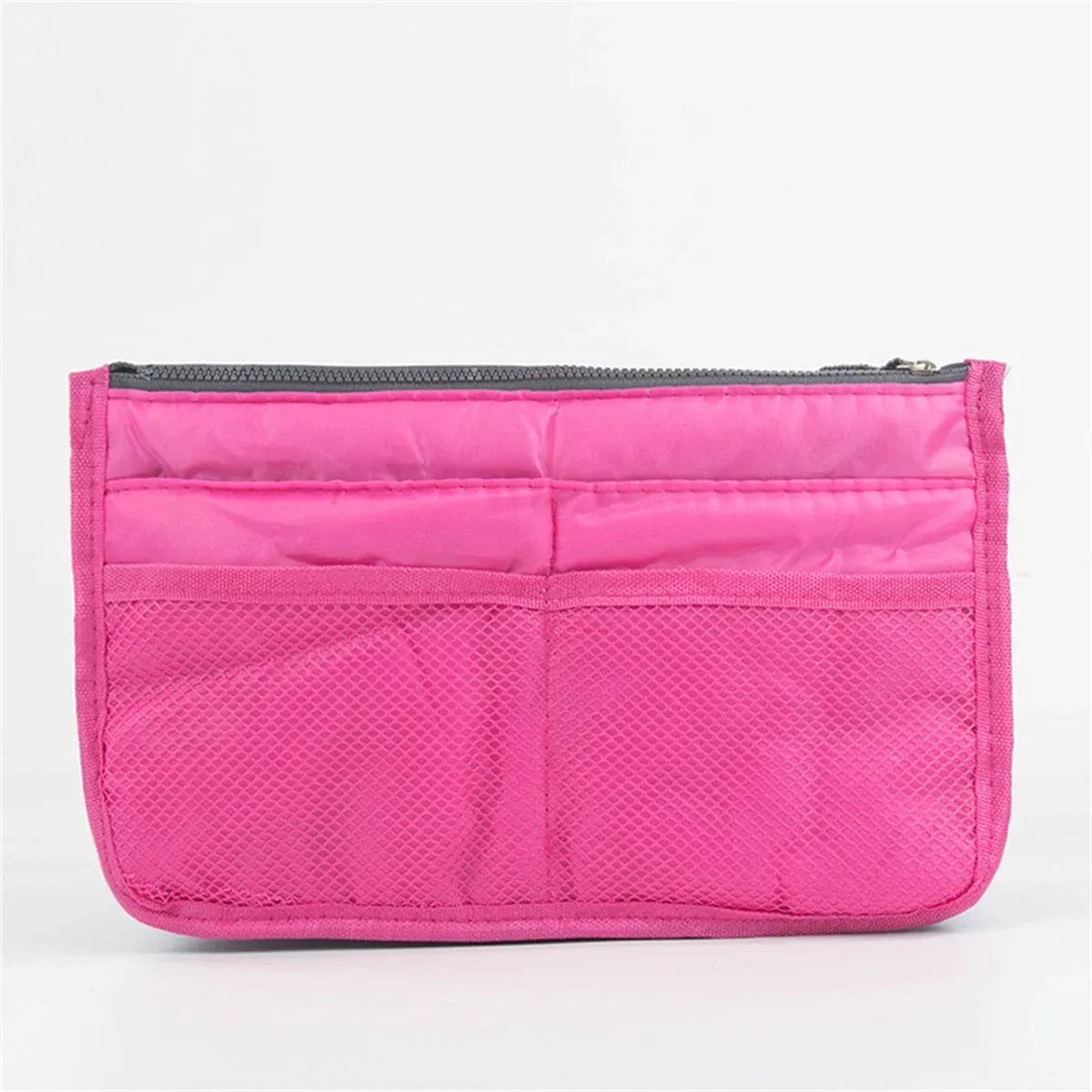 sac de maquillage multifonctionnel de grande capacité, sac de voyage portable à double fermeture éclair, sac de rangement pour articles de toilette, sac pour maman, sac cosmétique multi-poches