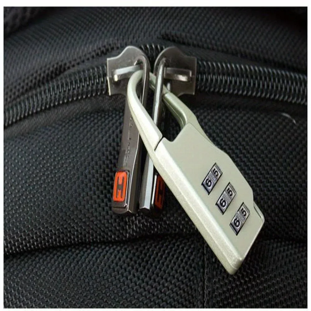 lot de 5 mini cadenas de voyage en alliage d'aluminium, ensemble de serrures à bagages avec code à combinaison réinitialisable à 3 chiffres pour valises et sacs