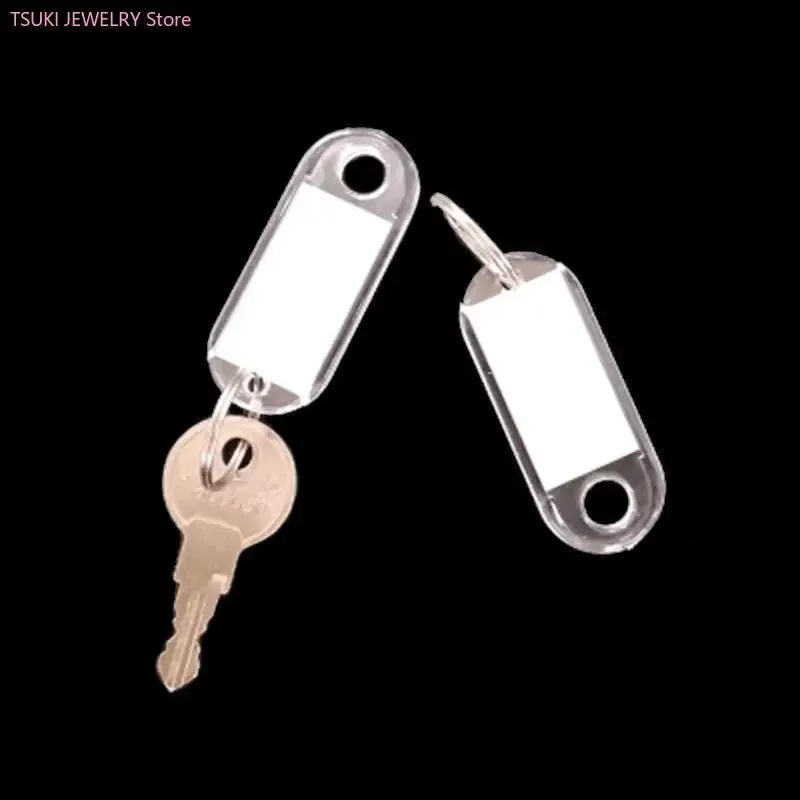 62ke 10pcs nouvel étiquette d'identification bagages en plastique transparent pour les clés clés clés trousse