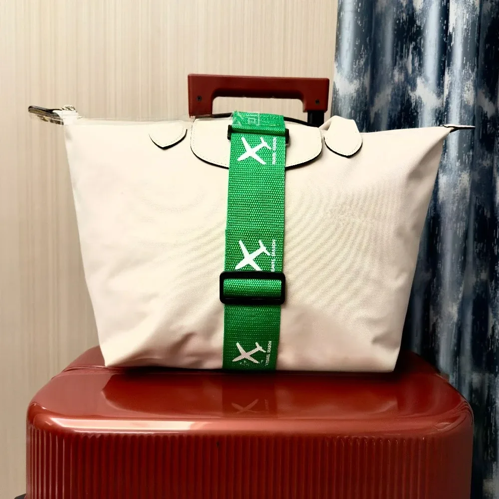 sangle fixe de bagage en nylon imprimé d'avion, sangle de bagage élastique réglable, ceintures de bagages, valise de sécurité de voyage, sangles de transport