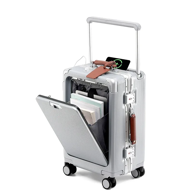 sushimu – bagage à roulettes large, ouverture frontale, multifonctionnel pour femmes, petite boîte d'embarquement légère de 20 pouces, valise pour hommes de 24 pouces