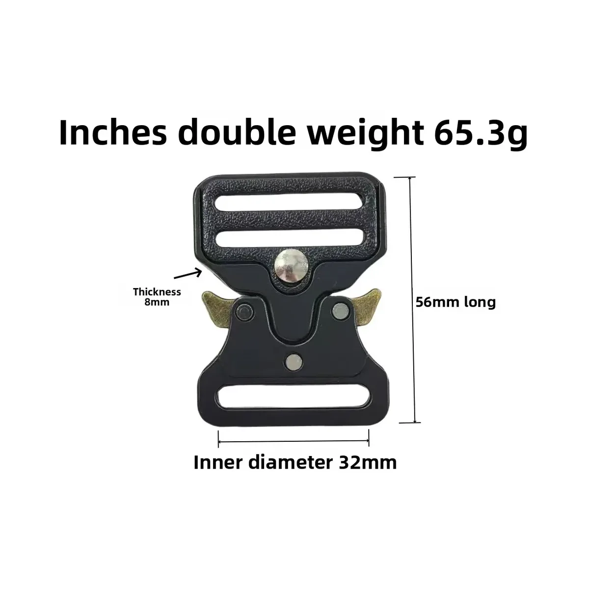 boucles à pression métalliques 15-50 mm en alliage de zinc, boucles de ceinture tactiques d'extérieur, attaches pour sacs à dos et équipements de plein air