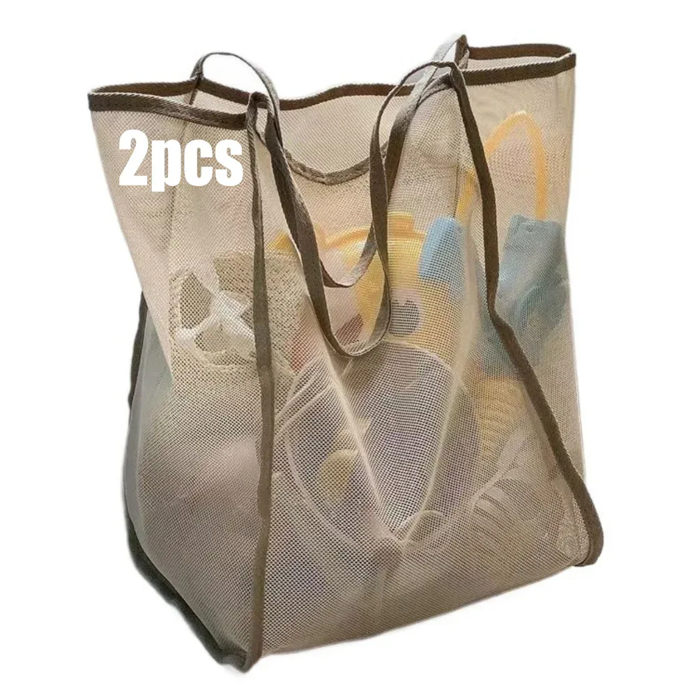nouveau sac à bandoulière en maille polyvalent style ins, sac à main transparent grande capacité, sac de shopping léger grande capacité
