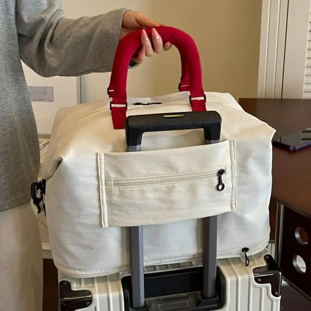 sac de voyage grande capacité avec nœud, sac de rangement imperméable pour vêtements, sac bandoulière léger et décontracté pour le fitness