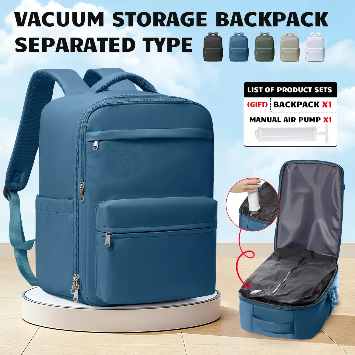 nouveau sac à dos à compression sous vide avion ryanair 40x30x20 sac de voyage en avion sac de cabine wizzair bagage à main sacs pour ordinateur portable