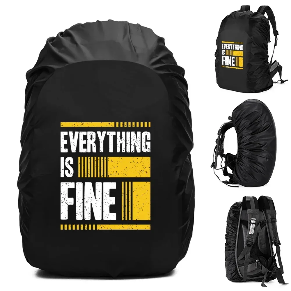 housse de pluie pour sac à dos, 20-70l, pour camping en plein air, randonnée, alpinisme, anti-poussière, imperméable, motif de phrase