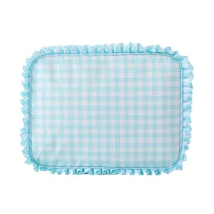 sac à cosmétiques à volants, pochette de voyage en nylon pour maquillage pour femmes et filles, grand organisateur de toilette multifonction, rangement à fermeture éclair étanche